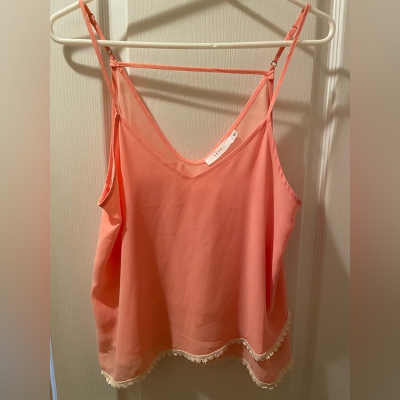 Blush/Coral Woven Top main image 0